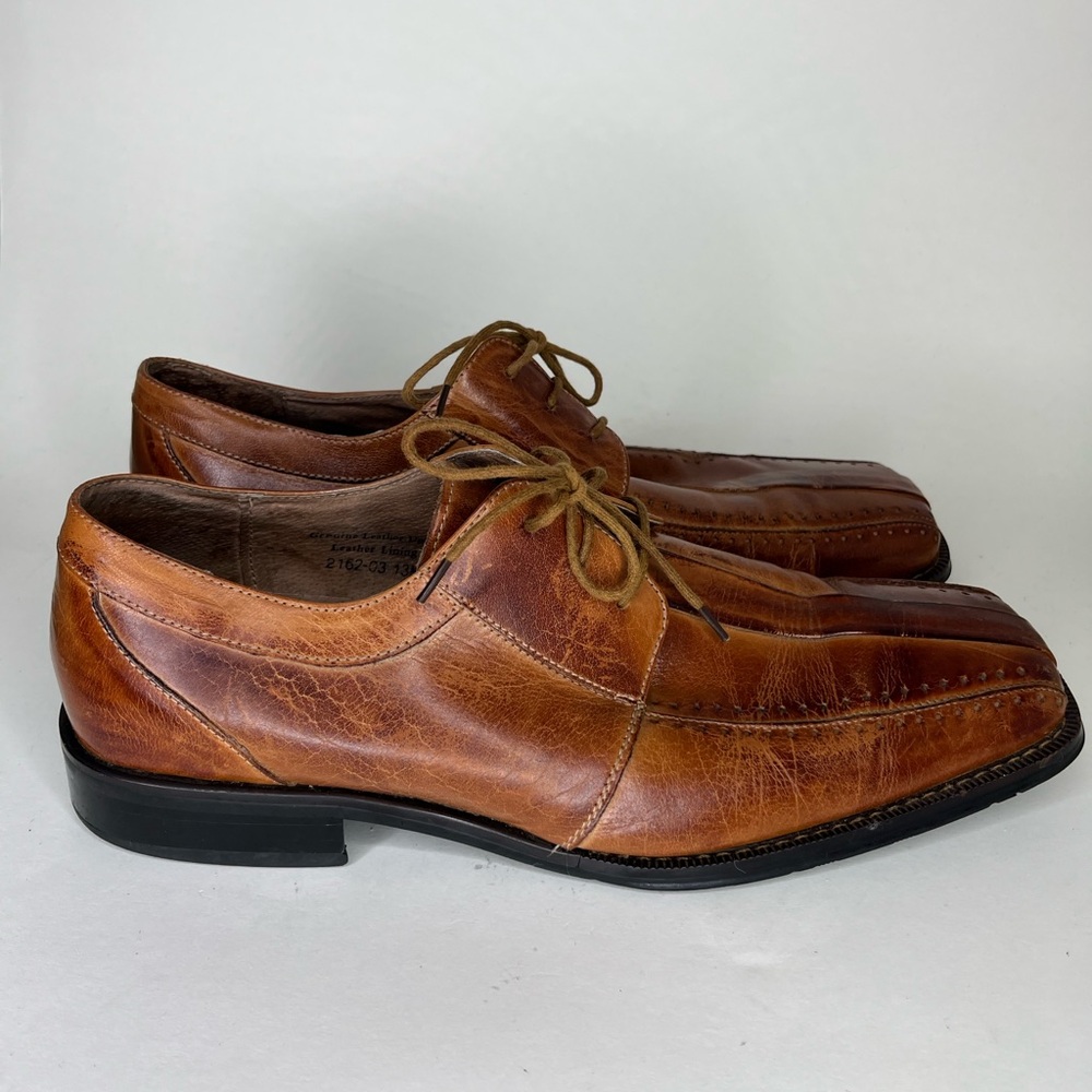 fratelli select Oxfords Lace Up Dress Shoes Men Size 13M Brown Leather